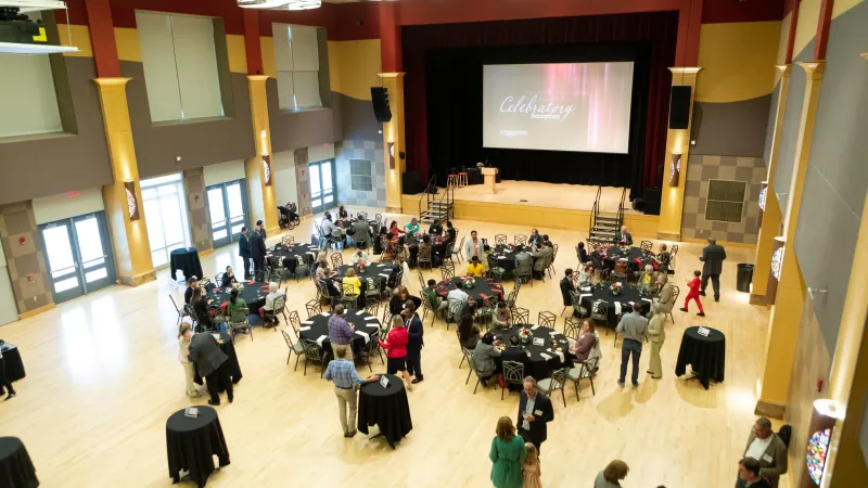 Reception aerial view