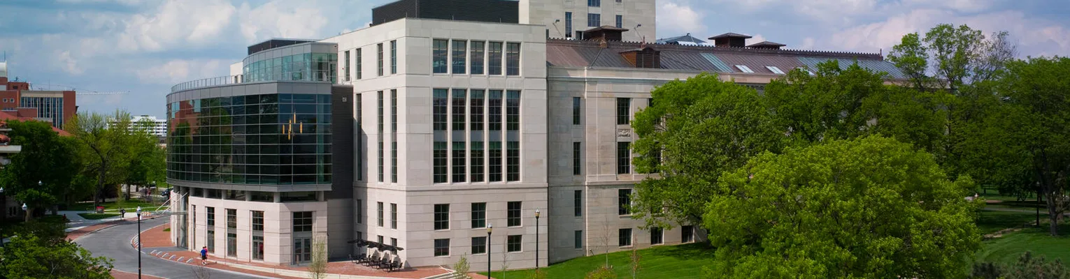 Thompson Library exterior from the Northeast view