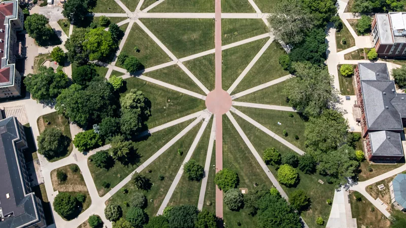 pathways on the Oval at Ohio State