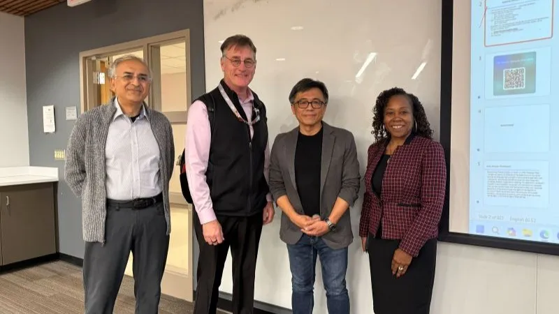 ERIK and Engineering leadership congratulation Dr. Shen