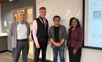 ERIK and Engineering leadership congratulation Dr. Shen