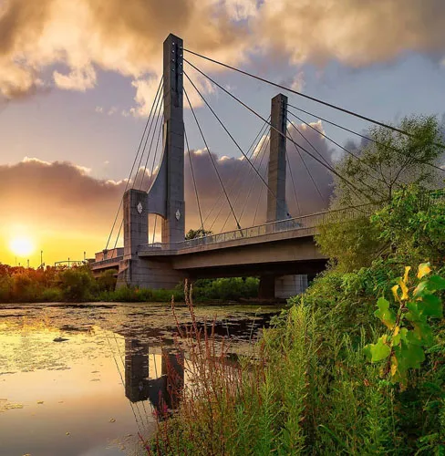 Lane Avenue Bridge at sunset