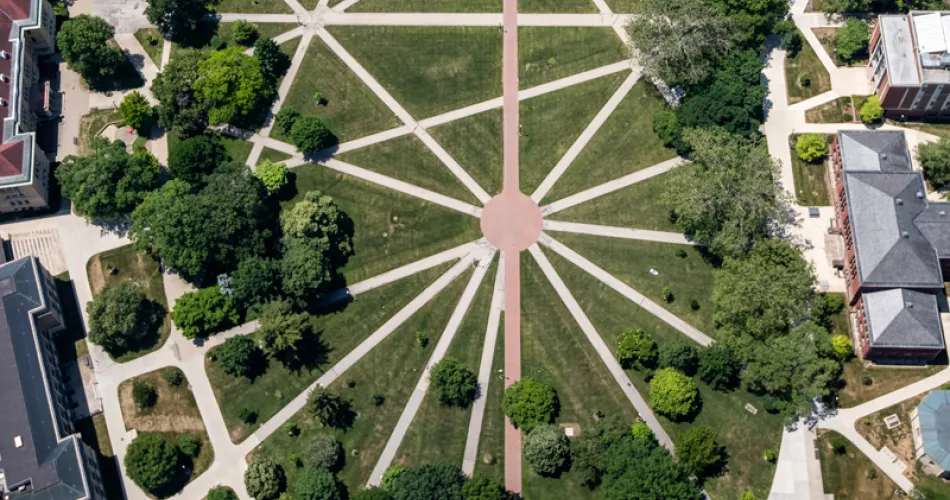 pathways on the Oval at Ohio State